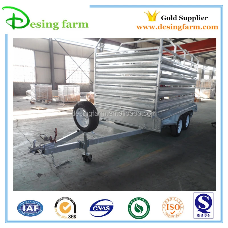 New design Australia semi livestock crate trailer for cattle cow