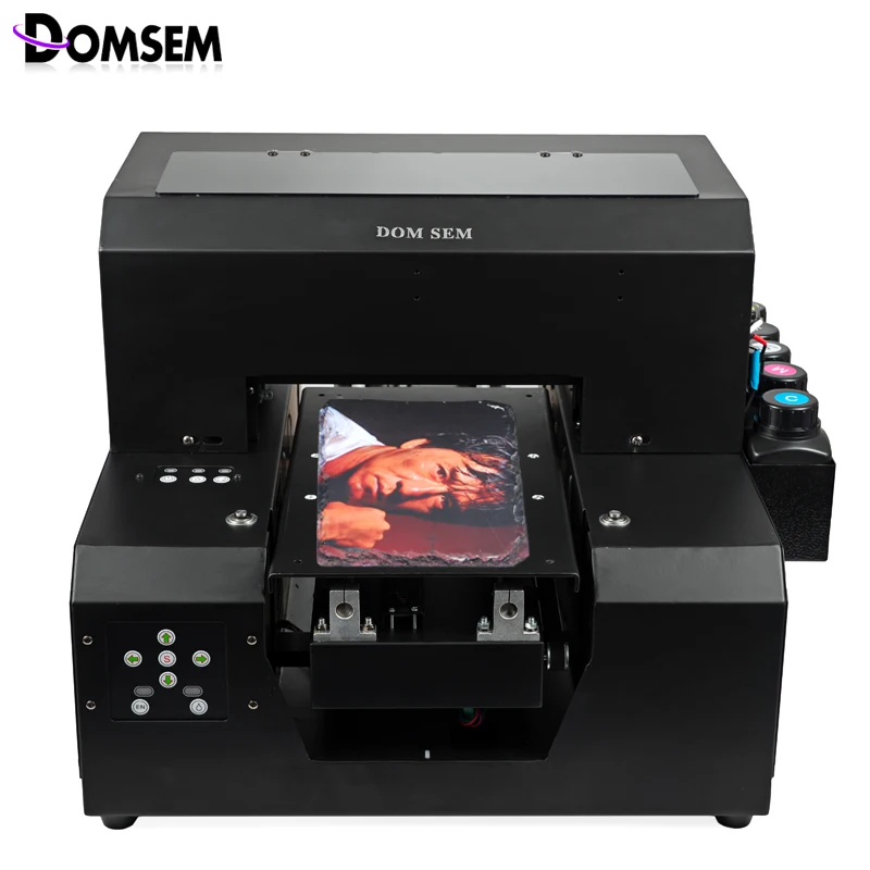 New design A4 uv printer PVC Metal glass wood Ceramic Printers in factory price