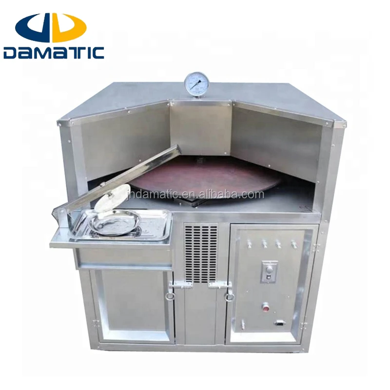 Speed adjustable rotary lebanese bread gas baking oven