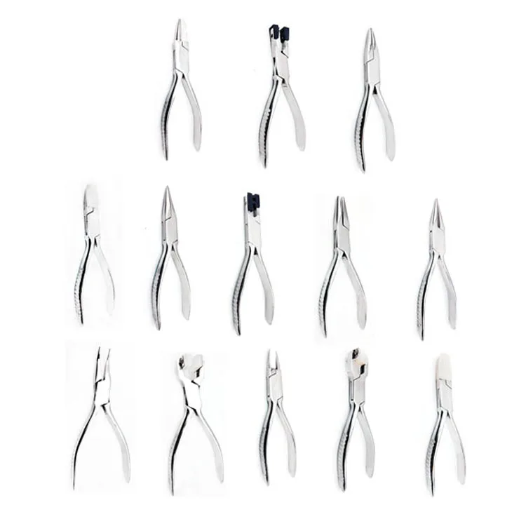Stainless steel orthodontic pliers for EYEGLASS