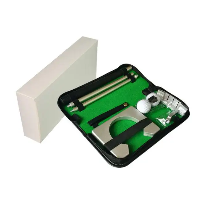 Wholesale Portable Golf putter Gift Set Golf Putter Set Kit with Ball Hole Cup Indoor Golfing Putting Practice