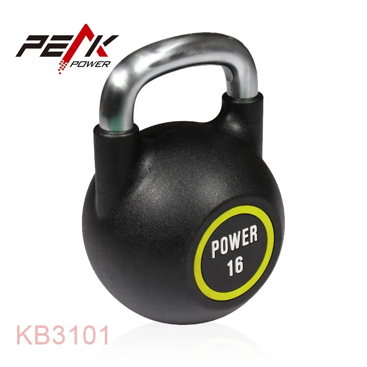 PeakPower High Quality  Hot Sale Custom Logo Glittering Urethane KettleBell