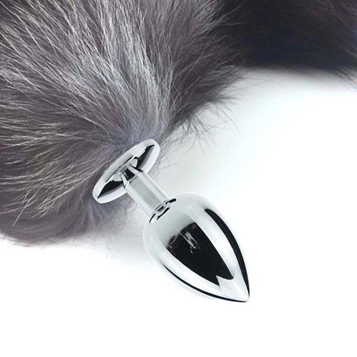 
Special Shape Artificial Fox Tail with Metal Anal Plug 