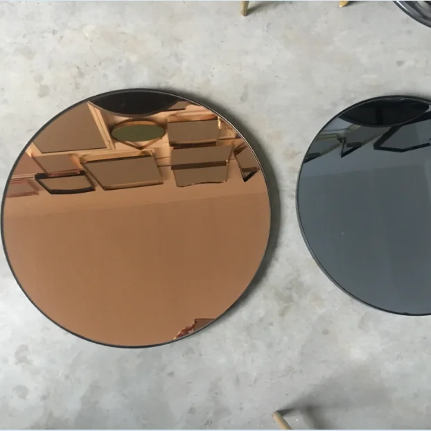 Black metal frame round colored mirror wall hanging mirror miroir circulaire dexoracion de espejo