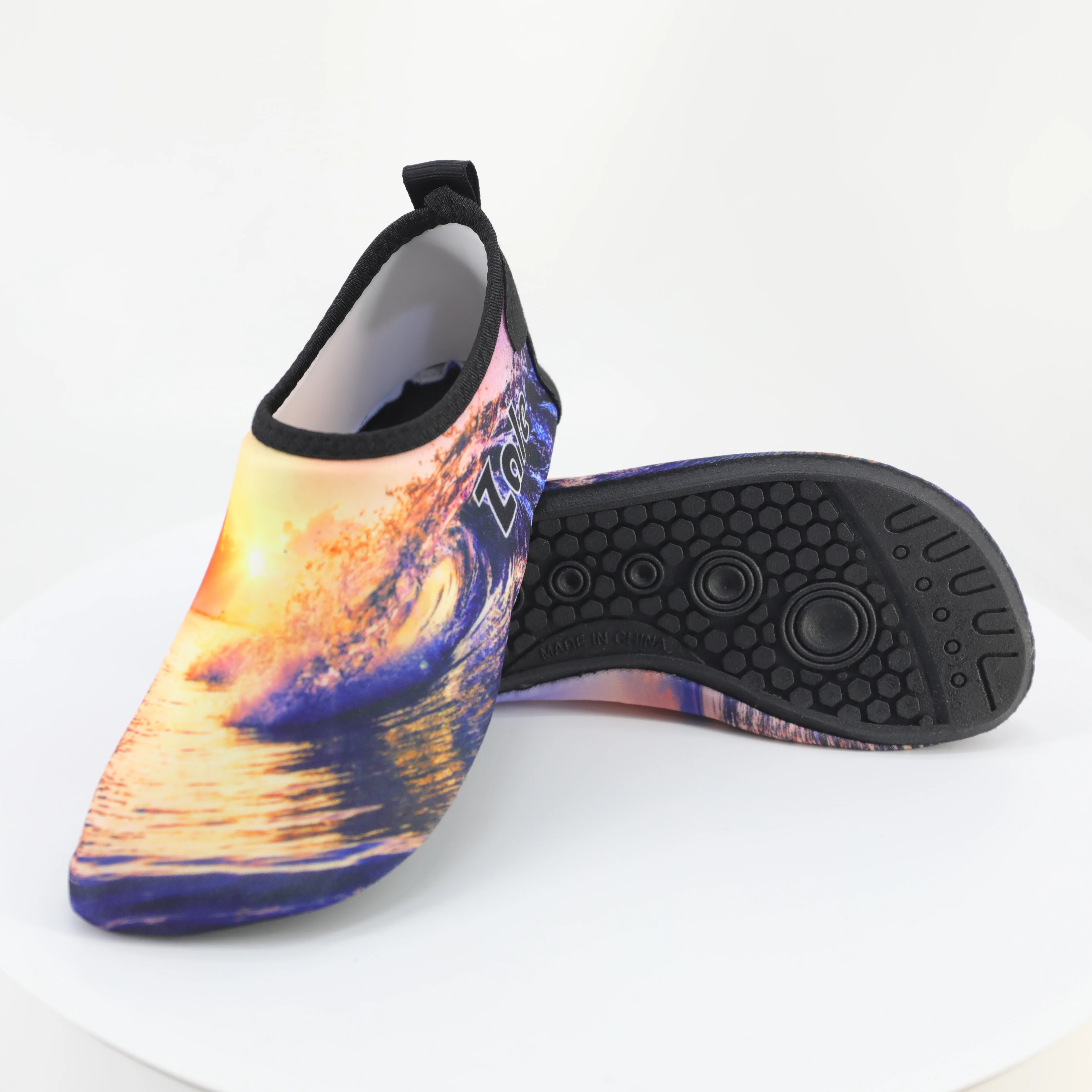 Zale 2019 Breathable Customized Women Water Sock Swimming Surfing Aqua Shoes Beach