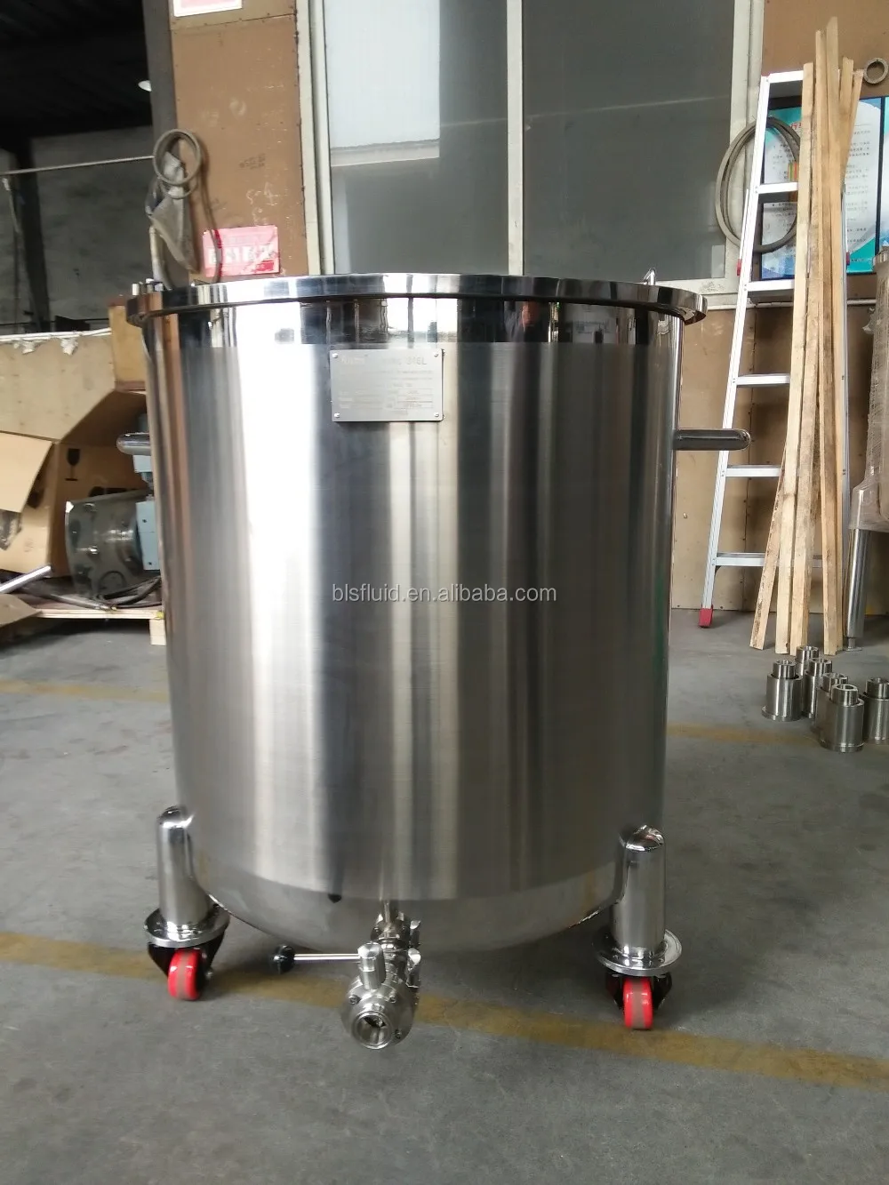 with certification liquid single layer container storage tank factory supply Stainless Steel Milk Cans for sale