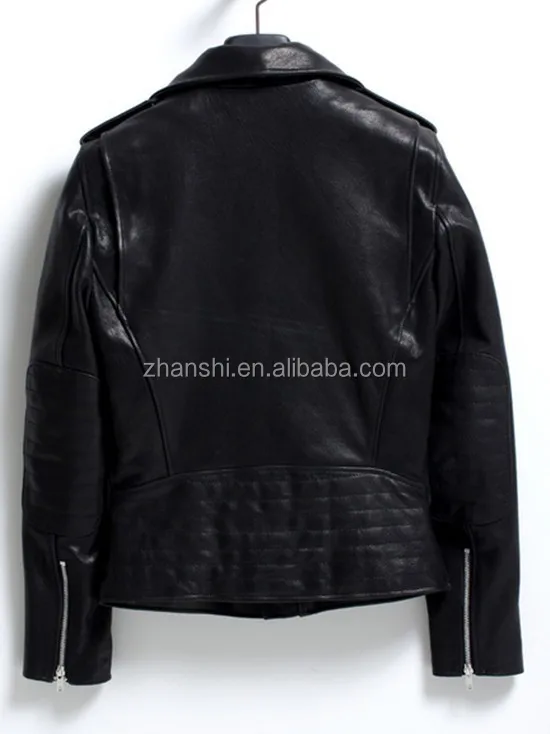 Italy Style High Quality Rider Drop Zipper Military Leather Jacket For Men