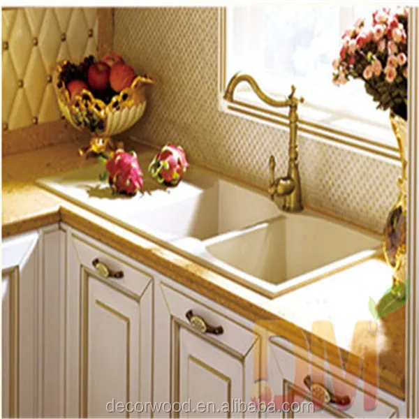 white shaker kitchen cabinet French style cream solid wood kitchen design cupboards wooden kitchen cabinet