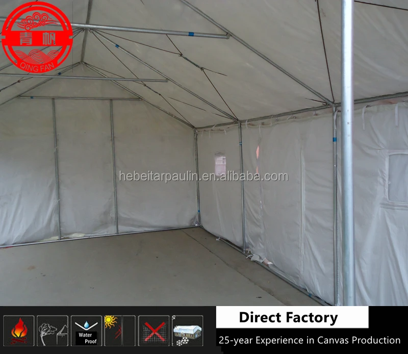 3.7m*3.2m Standard Disaster Relief Refugee Camp Tent for Ministry of Civil Affairs