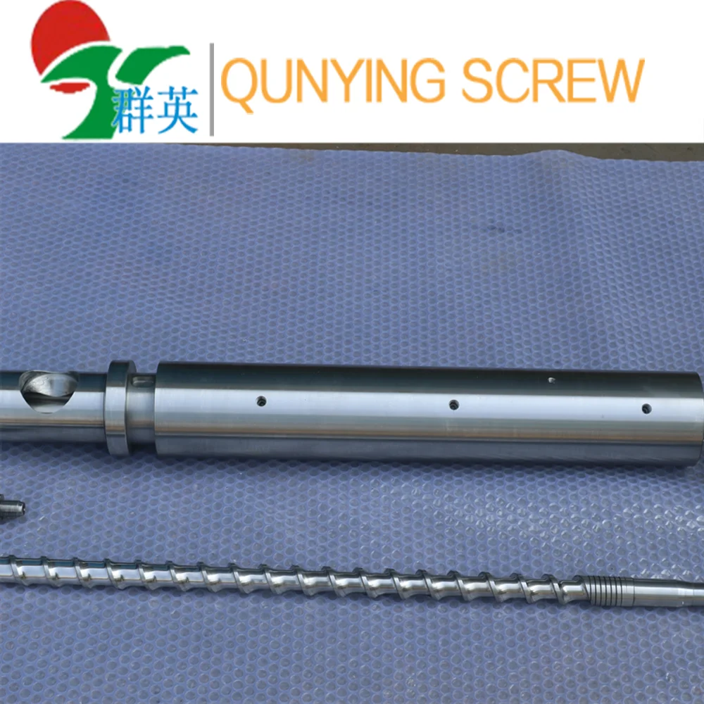 high grade JSW bimetallic barrel screw centrifuge casting bimetallic barrel (38 CrMoAlA) screw and barrel for injection plastic