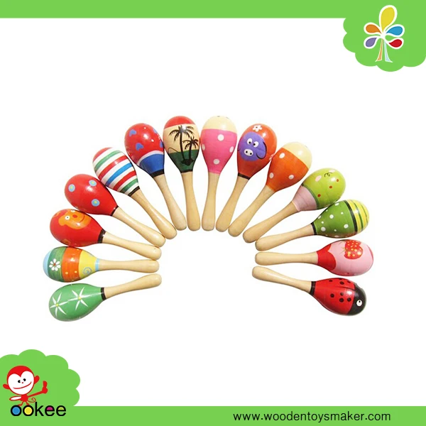 Colorful custom maracas baby toy shaker custom toy maker for toddler