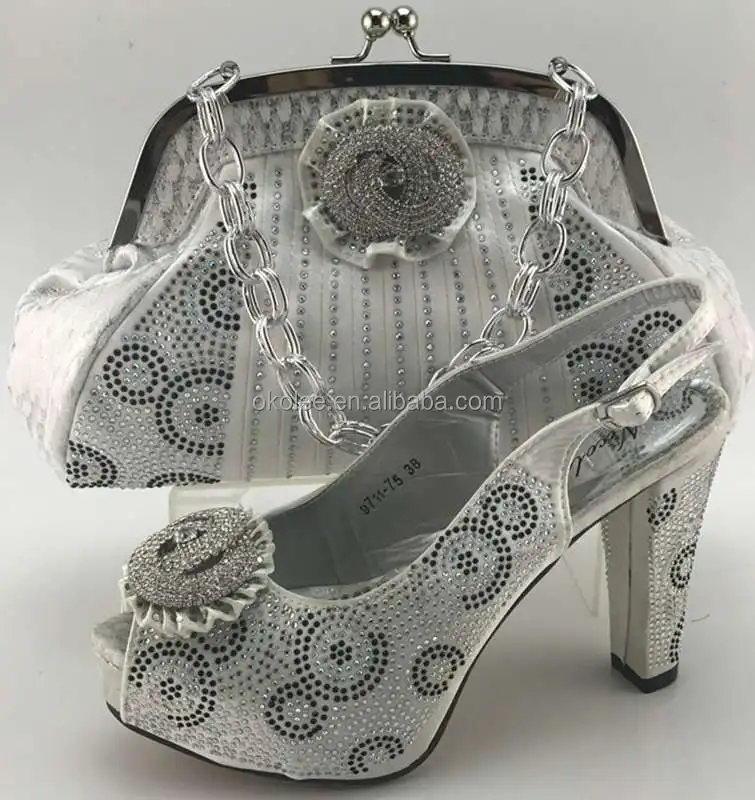 KB6240 High quality fashion italian orange shoes and bags to match for women