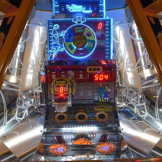 Amusement Coin Operated Arcade Street Hoops Party Coin Pusher Lottery Prize Ticket Game Machine For Game Center For Sale