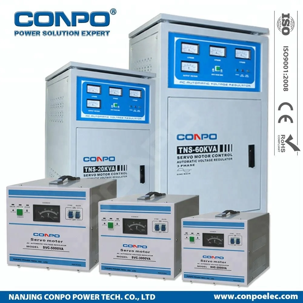 SVC-7500VA/10KVA(new) Single Phase Servomotor-type high accuracy Automatic Voltage stabilizer regulator AVR 220VAC, CE RoHS