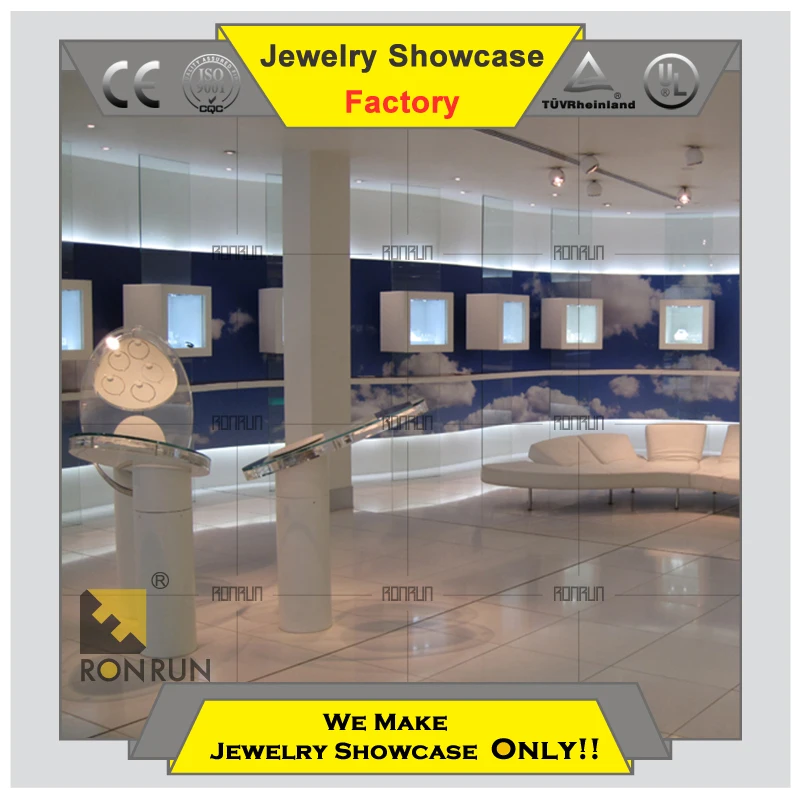 Fashion style hot sale and cheap price jewelry display showcase for jewelry store decoration