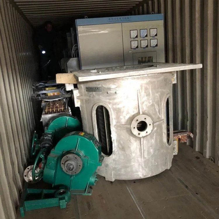 1Ton  700KW induction melting furnace for steel iron  foundry casting factory