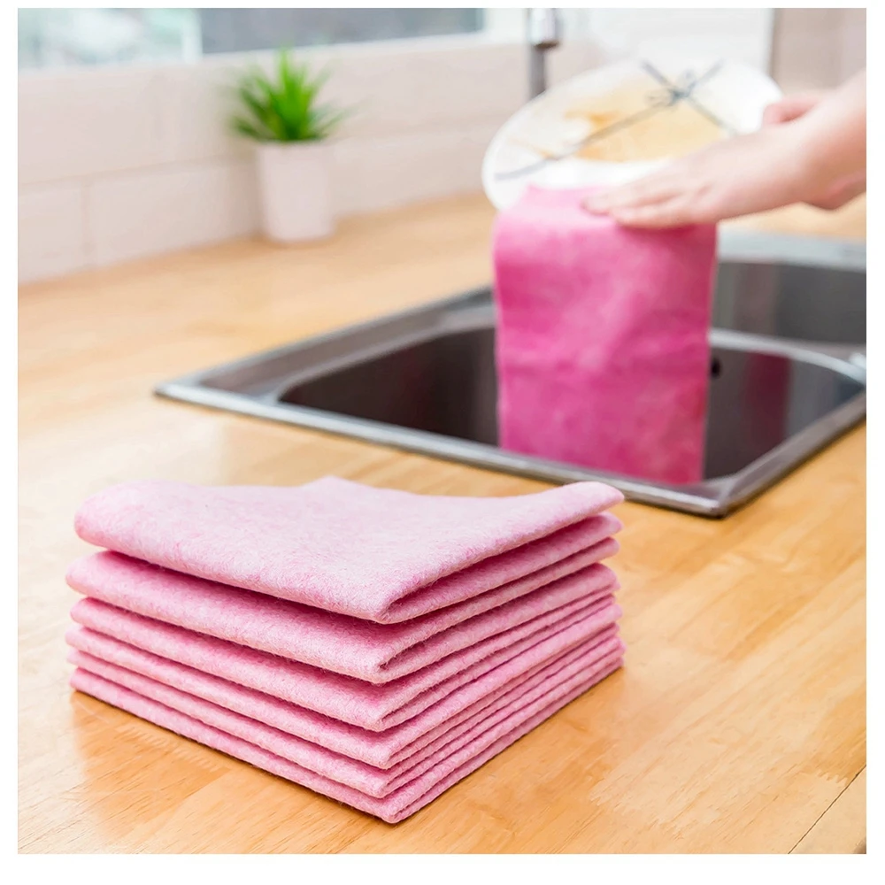 
Wholesale Oil-absorbing Coconut shell cloth Non-woven Felt Fabric Coconut Shell Dishcloth Household Cleaning Cloth 