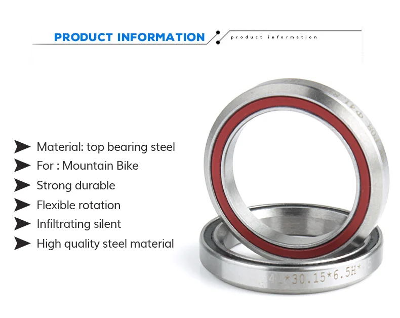 Bicycle General Headset Repair Bearings For 28.6/44/30mm Mountain Bike Steel Bearing 41/41.8/47/49/51/52mm