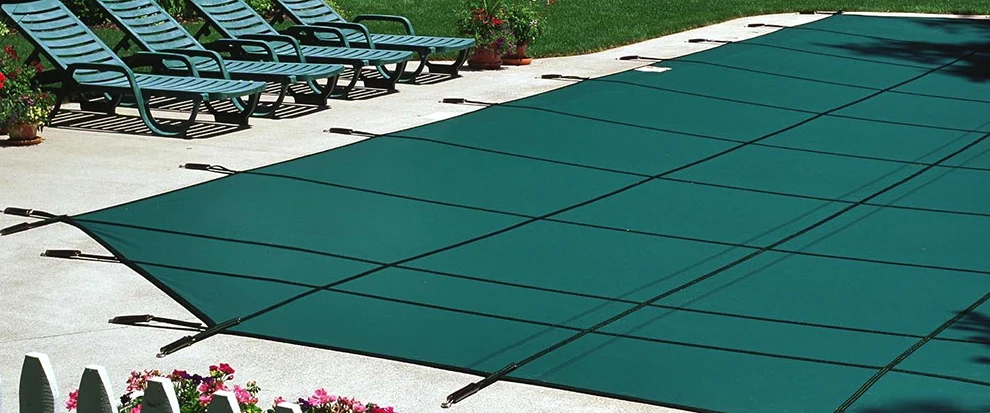 Customizable Pvc Hard Mesh Outdoor Safety Green Color Winter Pool Cover For Above Ground Swimming Pool