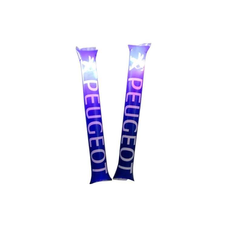 Custom printed promotional inflatable LED noisy thunder sticks