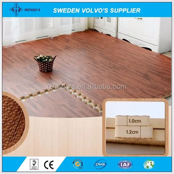 Interlocking Foam Wood Grain EVA Mats