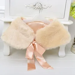 High Quality Coat Fluffy Pashmina Shawl For Girls Party Wear Children Winter Clothes