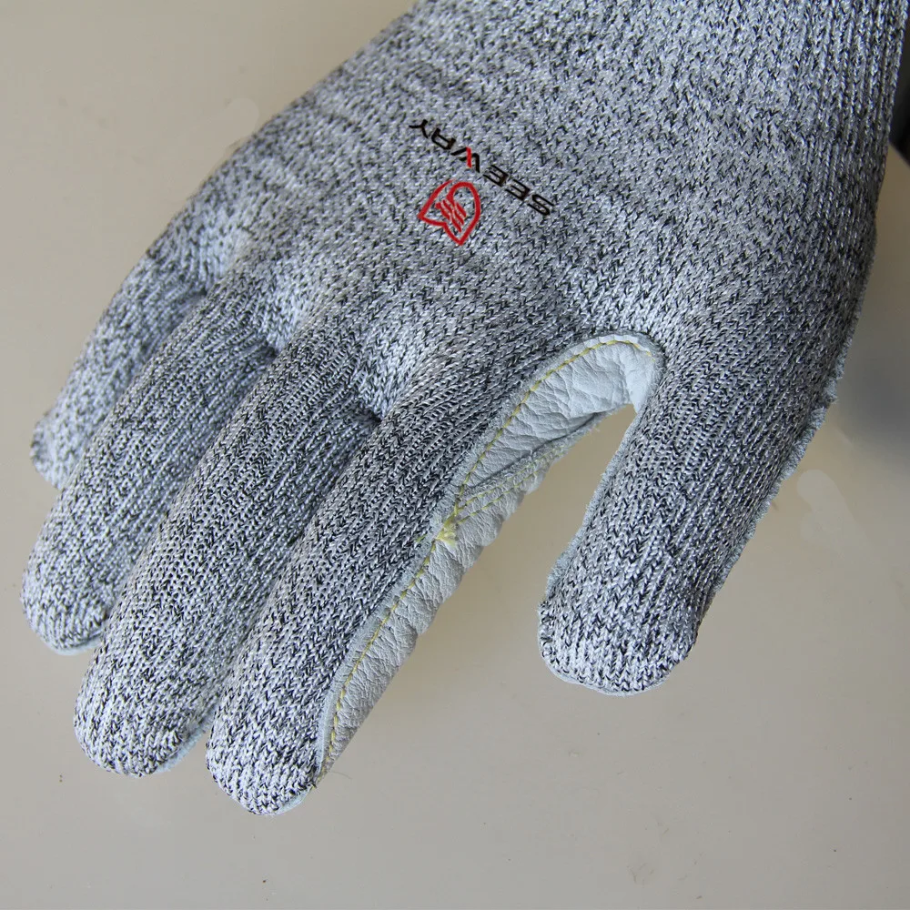 Seeway Cowhide Grain Leather Cut And Slash Proof Gloves