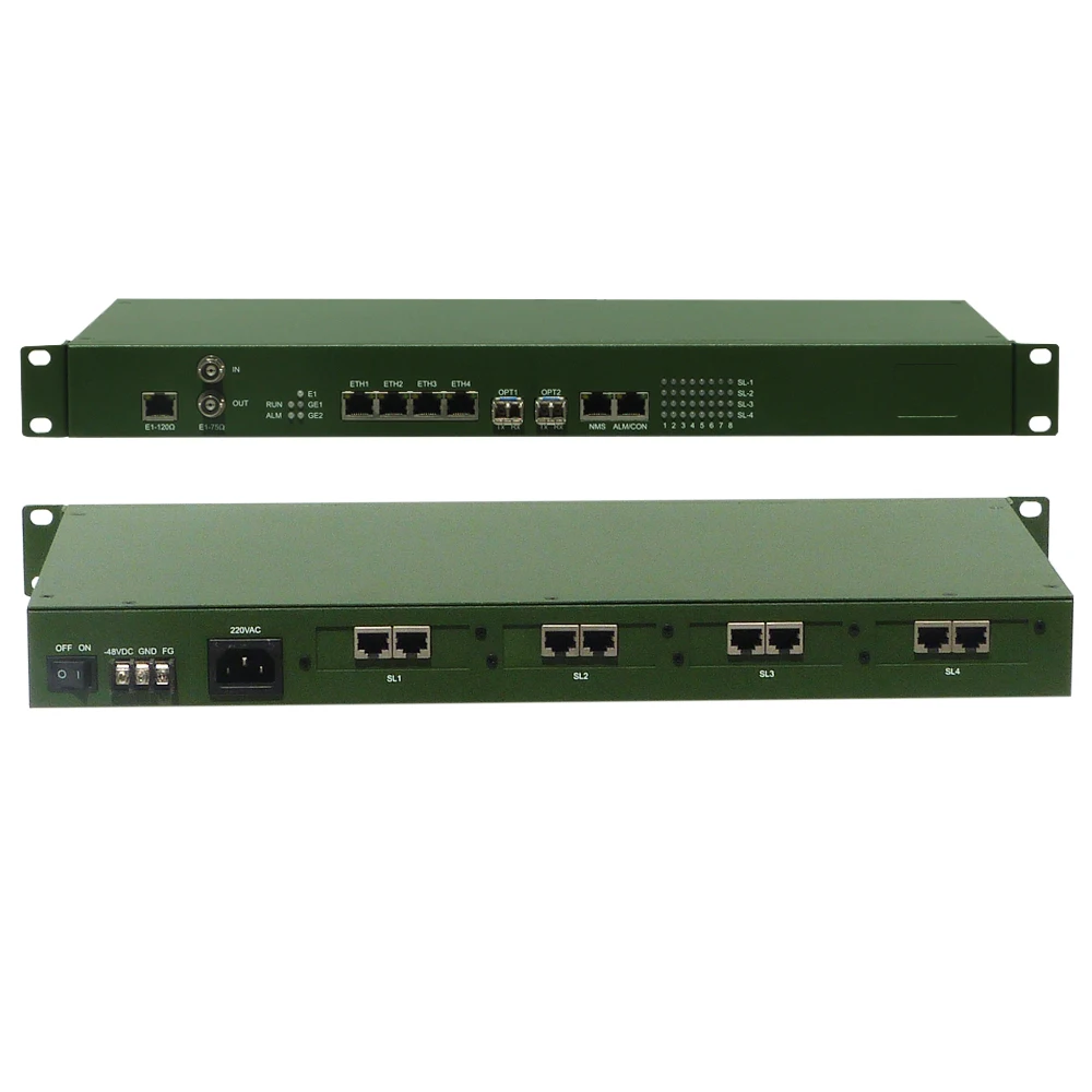 
voice over fiber optical pcm multiplexer 30 lines FXS FXO over IP 