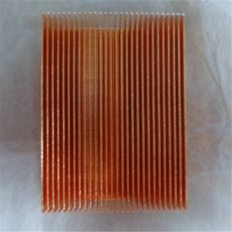 CNC machining copper heat fin radiator