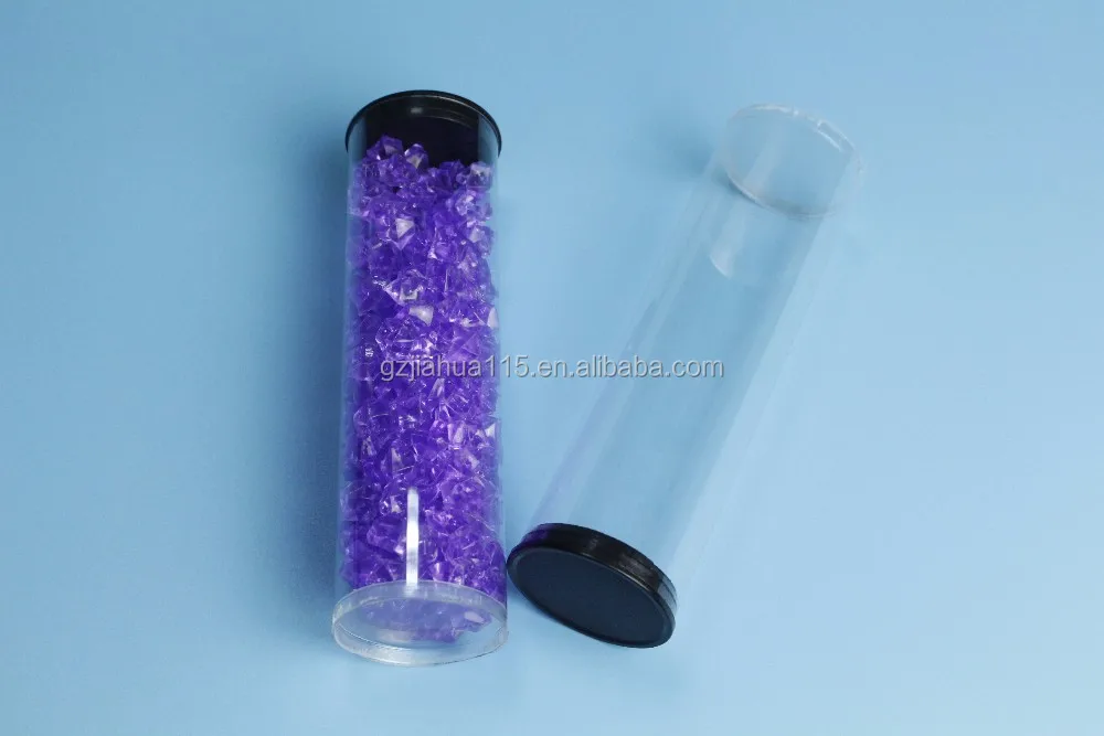 plastic tube with sealed bottom /clear plastic packaging tubes