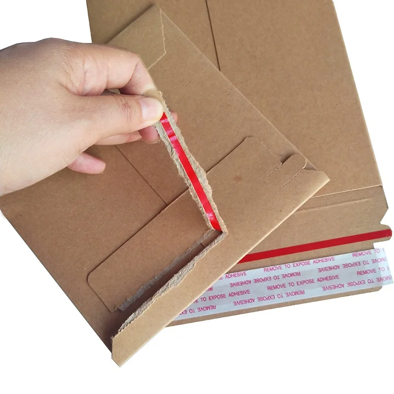 Fully Recyclable Brown Cardboard Paper Envelope Custom Size for Mailing Apparel Crafts Stickers Ties Candles Colorful Blank Logo