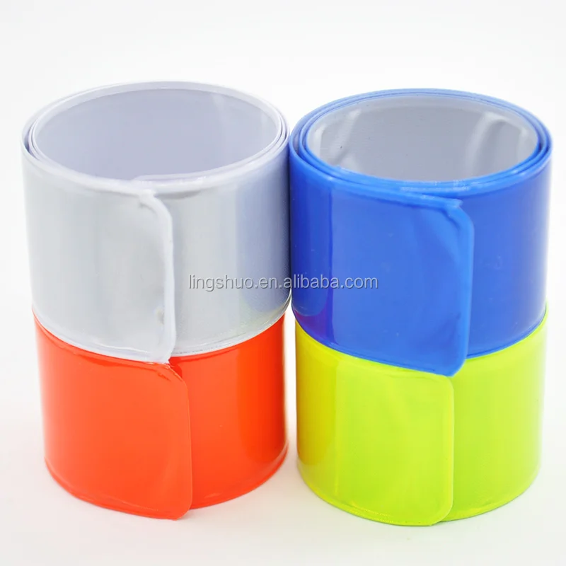 Custom Logo Reflective Slap Bands Snap Bracelet Slap Wristband