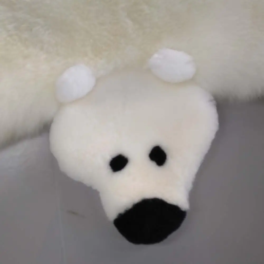 Polar Bear sheepskin Rug White Shag Bear Design leather area rugs
