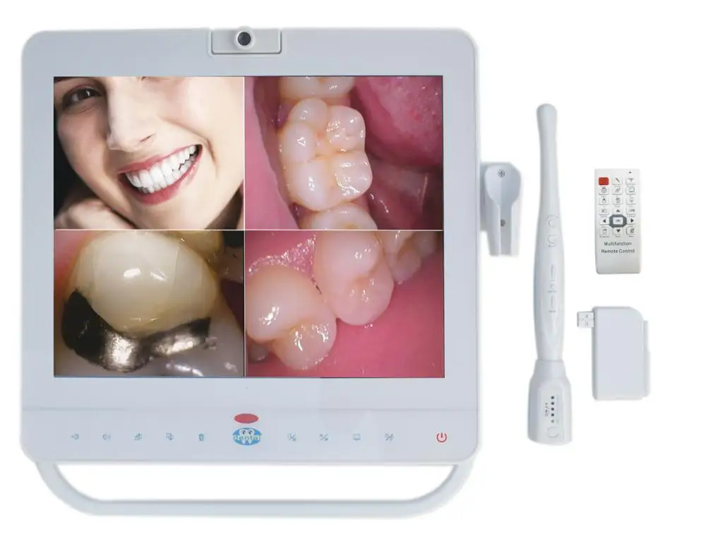 15 inch LCD monitor 2.0 mega Sonny CCD dental intraoral camera RVG AV VGA Output