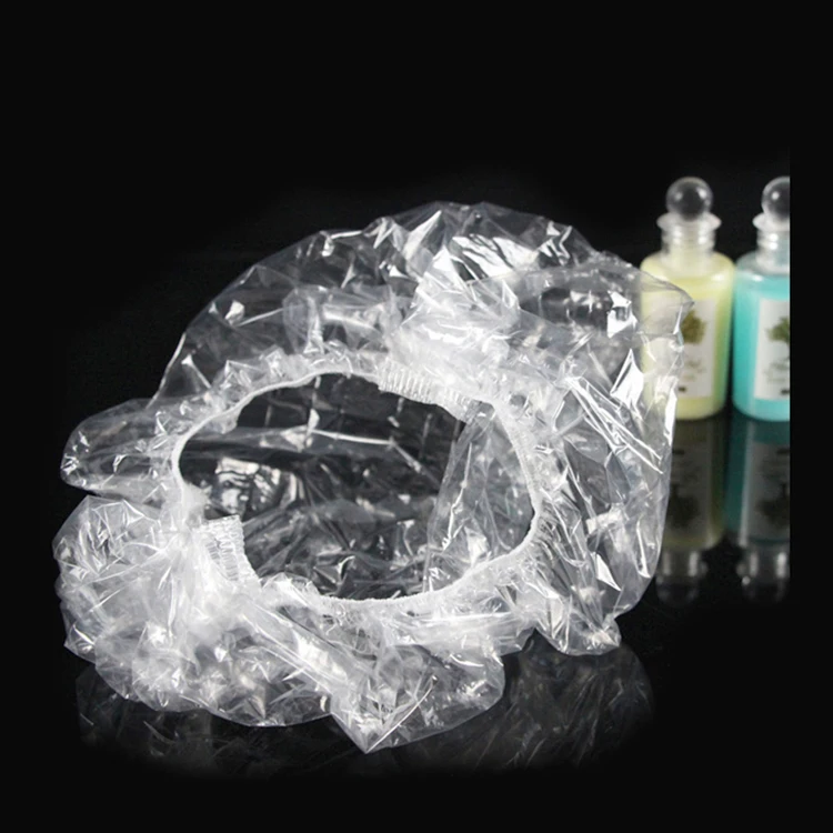 Bathroom products custom logo disposable plastic shower cap