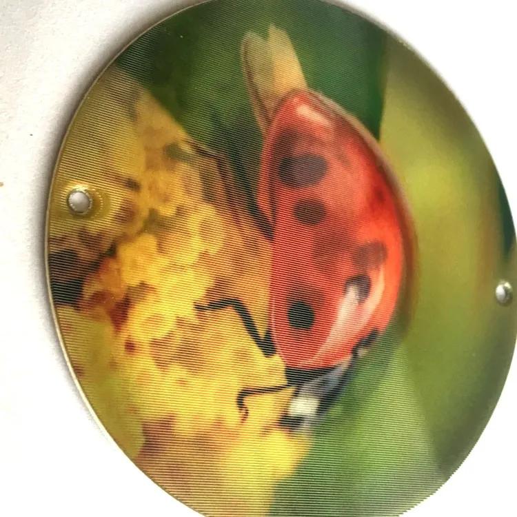 Custom free shape round plastic pvc tag printing cheap 3D lenticular picture wholesale 3d flip sticker for interior decorative