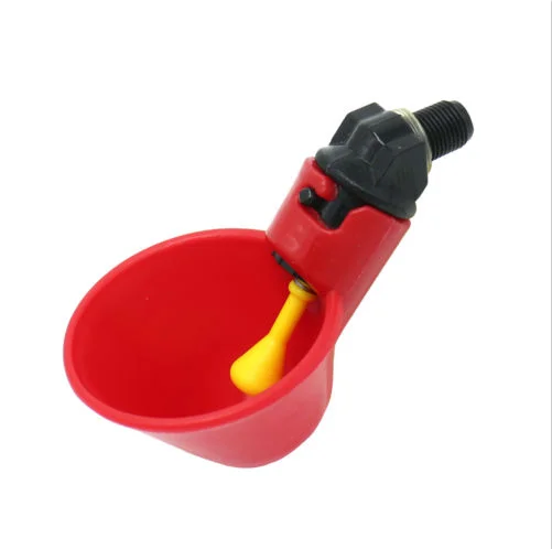 Красная миска для воды с соской, поилка для птицы, поилка для цыплят