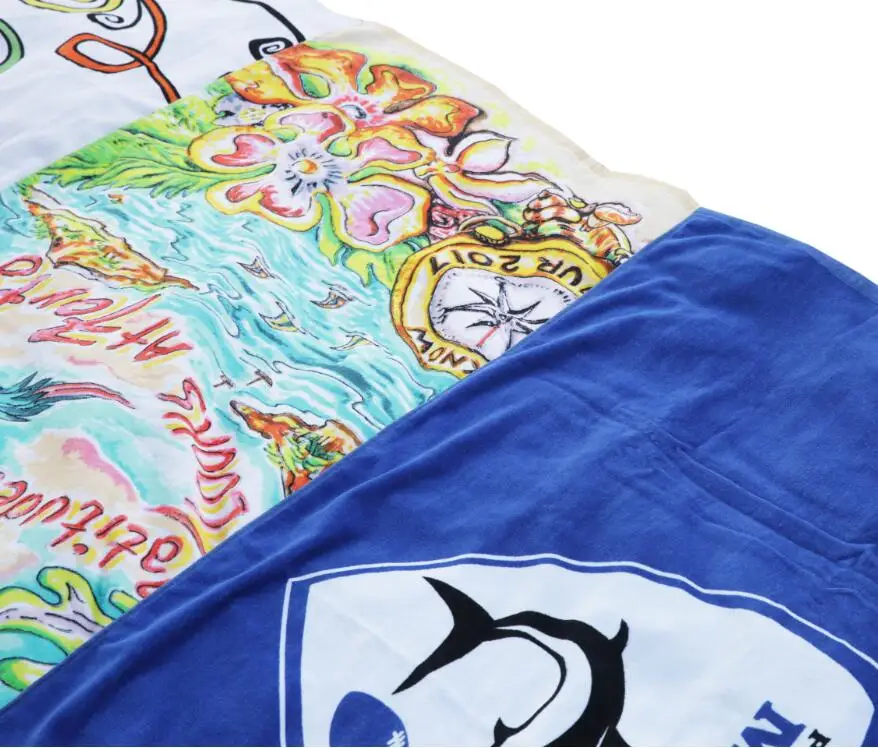Customized Design Heat Transfer Printing Cotton Beach towel