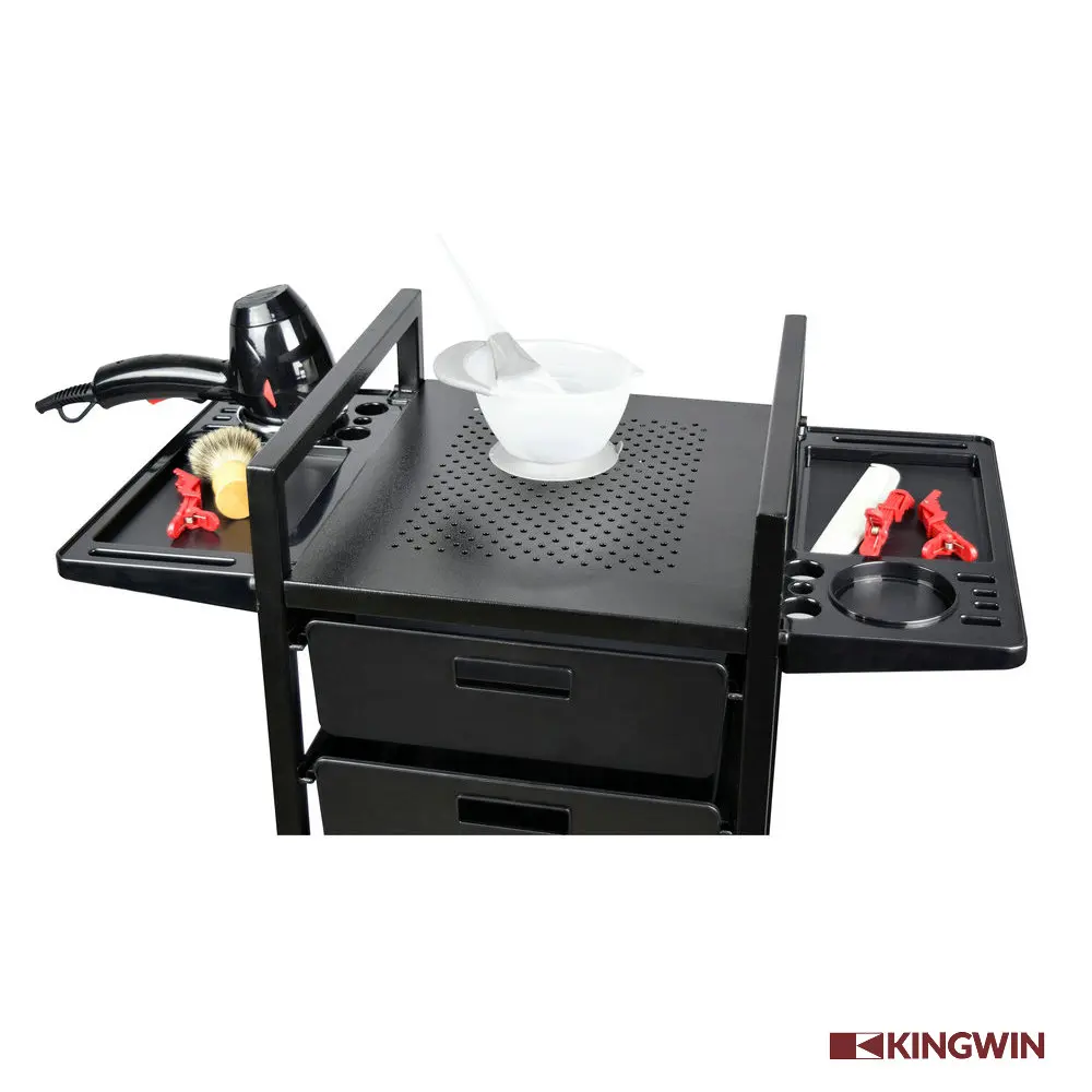 portable hair Plastic Storage Drawer Matrix Nail Hair Salon Trolley with wheels