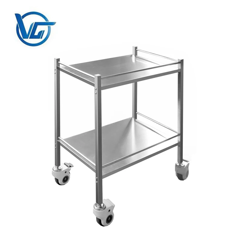 Hospital surgical instrument trolley stainless steel medical health care cart