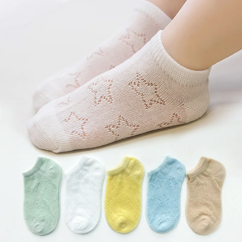 Оптовая продажа от производителя летние тонкие дышащие сетчатые носки из 100% хлопка для детей мальчиков и девочек