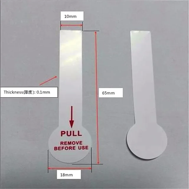 Transparent Plastic Battery Insulator tabs,battery isolated strip,pull tab for Battery