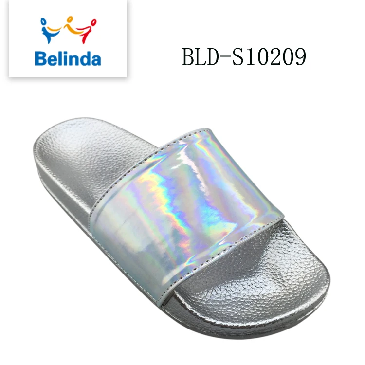 Ladies Slides Oem Women Shoes Design Print Logo Custom PU Slipper