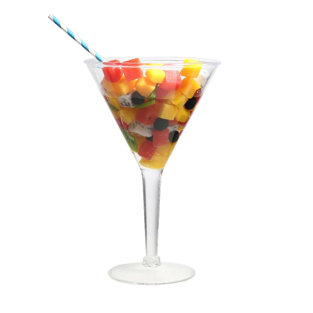 38 oz Cocktail Plastic Cups, Plastic Margarita Cocktail Glasses, Plastic Cocktail Cup With Stem