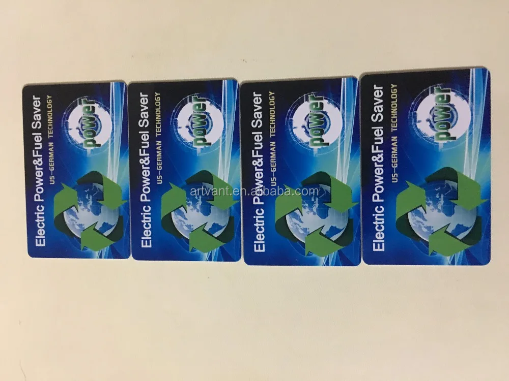 Negative Ion Energy Card With 8000CC Electric Power & Fuel Saver Card