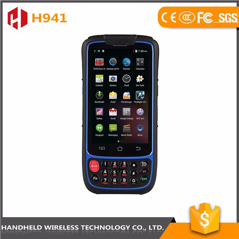 Последний новый дизайн Android 4.4.2 Пульт H941 прочный IP 65 pda медицинских