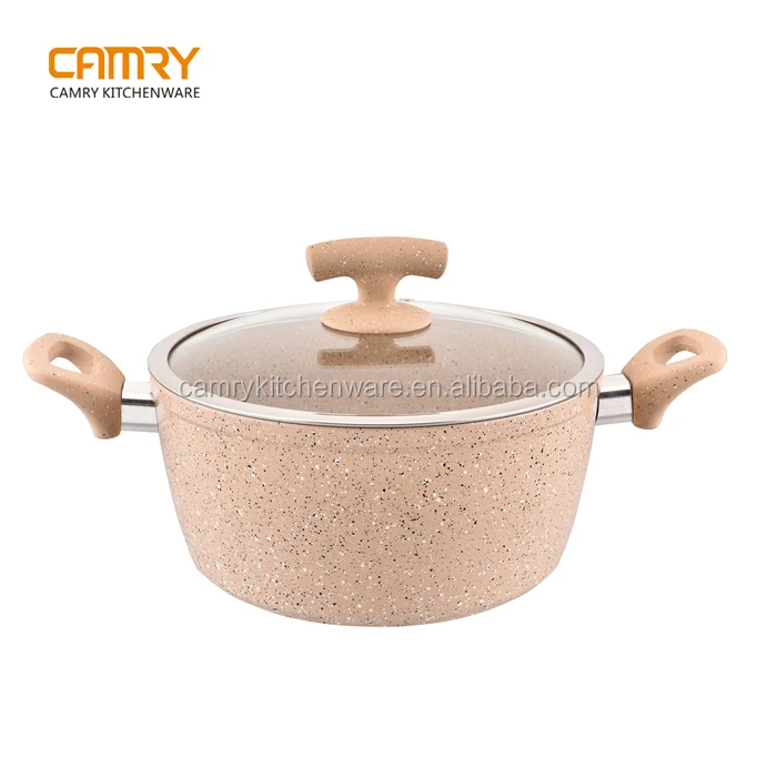 forged aluminum sauce pot with marble coating