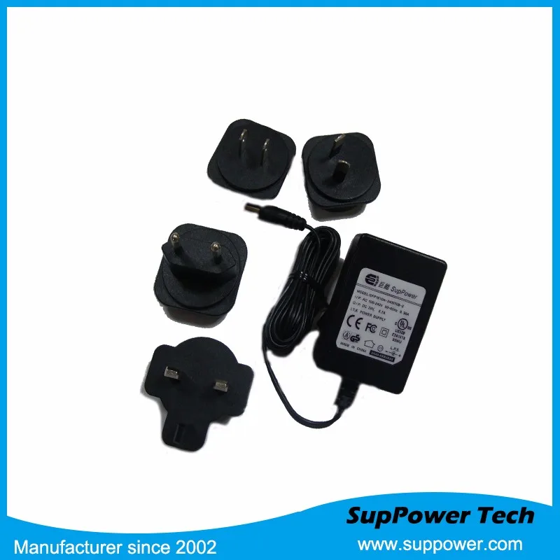 High Quality AC DC Medical Interchangeable Plug 24W 12V 2A Power Adapter
