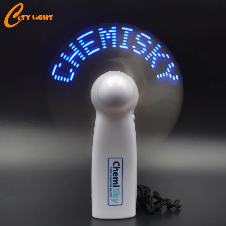 Mini Portable Programmable message Led Display Handheld Electric Fan fan led
