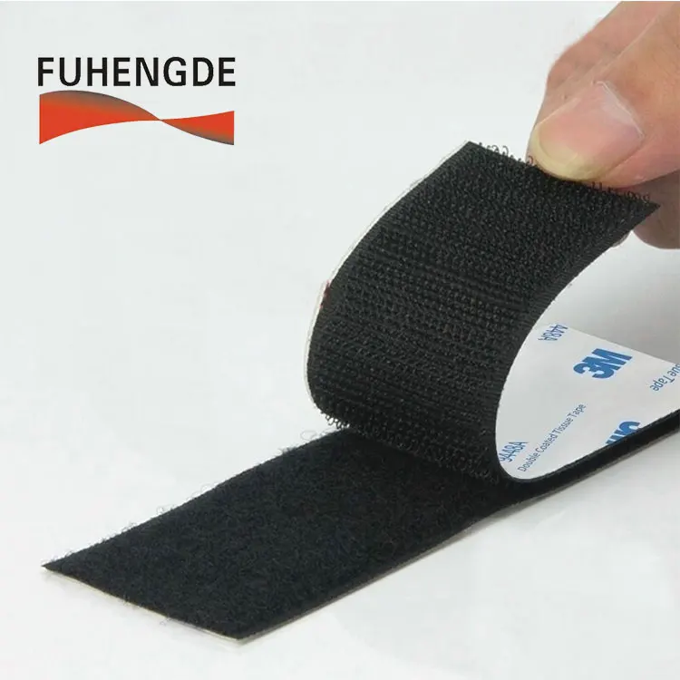 Factory 3Mm fastener tape sticky back self adhesive hook and loop with custom size and shapes